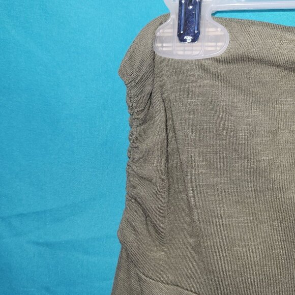 Carve Designs Olive Green Knee-Length Skirt M Ruched Sides Casual Everyday Wear - Picture 4 of 12